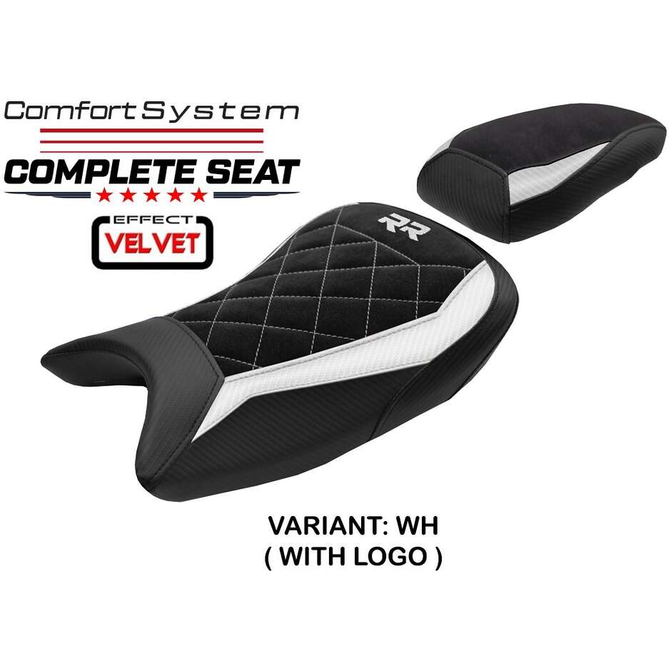 TPZ Italia complete seat, BMW specific, for the S 1000 RR 2019-2025, Varel Velvet Comfort System model.