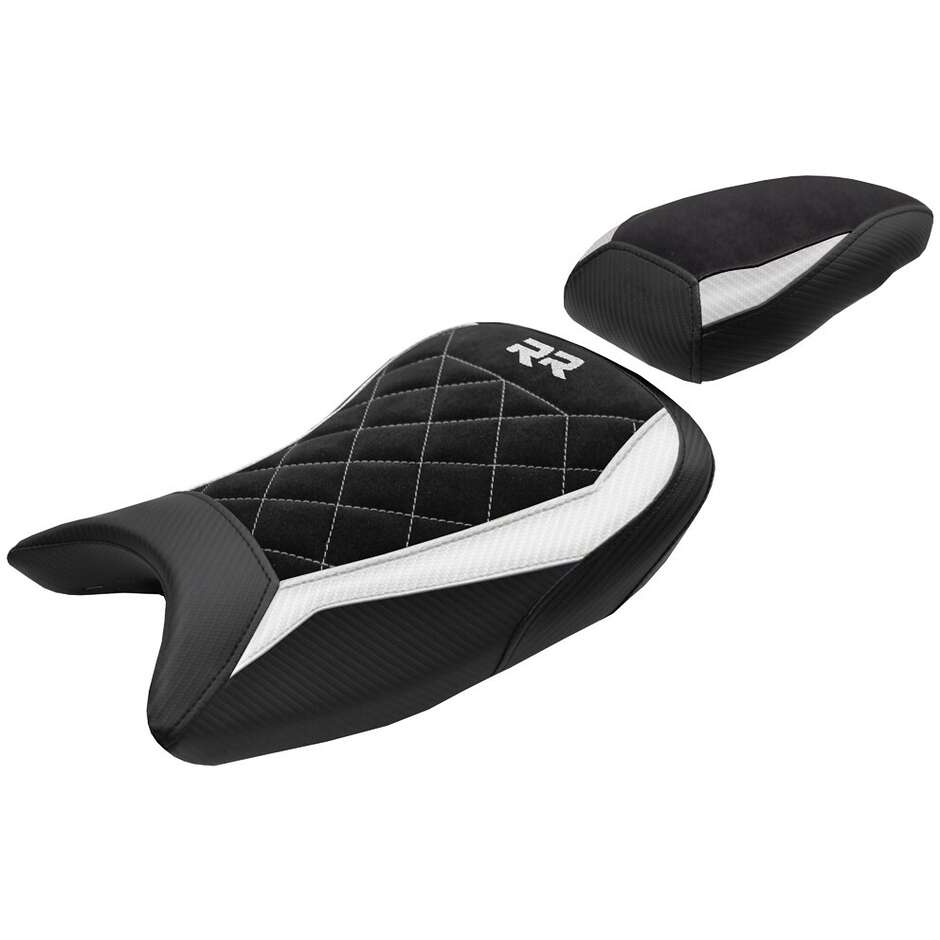TPZ Italia complete seat, BMW specific, for the S 1000 RR 2019-2025, Varel Velvet Comfort System model.