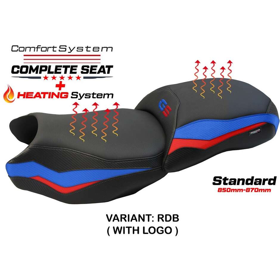 TPZ Italia Complete Seat Specific for BMW for R 1200 GS 2013-2018 Model Mainz Heating Complete Comfort Seat - Standard