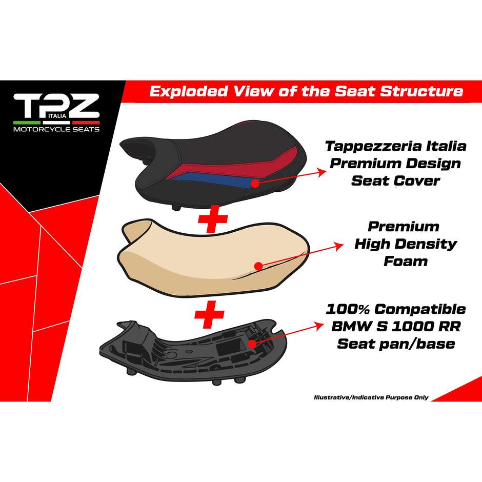 TPZ Italia Complete Seat Specific for BMW S 1000 R 20212025 Model Bexley Velvet