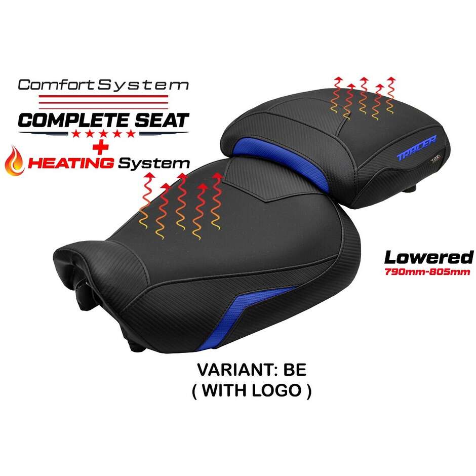 TPZ Italia Complete Seat Specific for Yamaha Tracer 9 / 9 GT 2021-2024 Model Naha Heating Complete Comfort Seat - Lowered