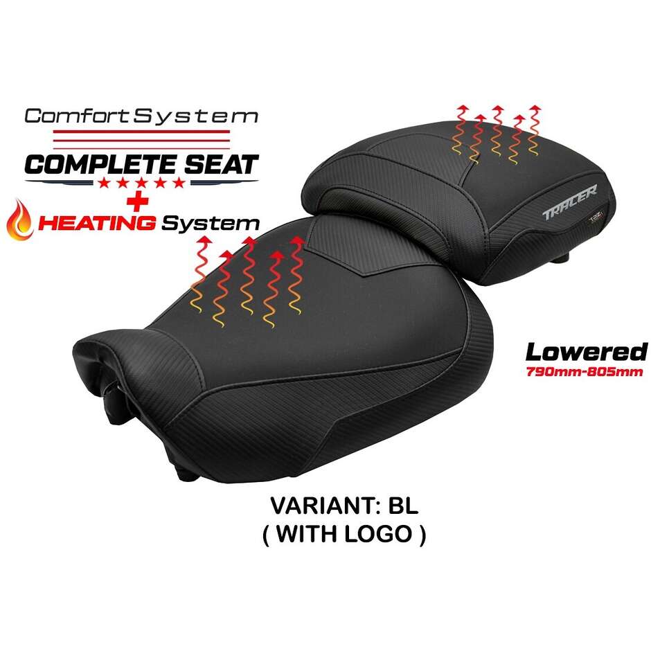 TPZ Italia Complete Seat Specific for Yamaha Tracer 9 / 9 GT 2021-2024 Model Naha Heating Complete Comfort Seat - Lowered