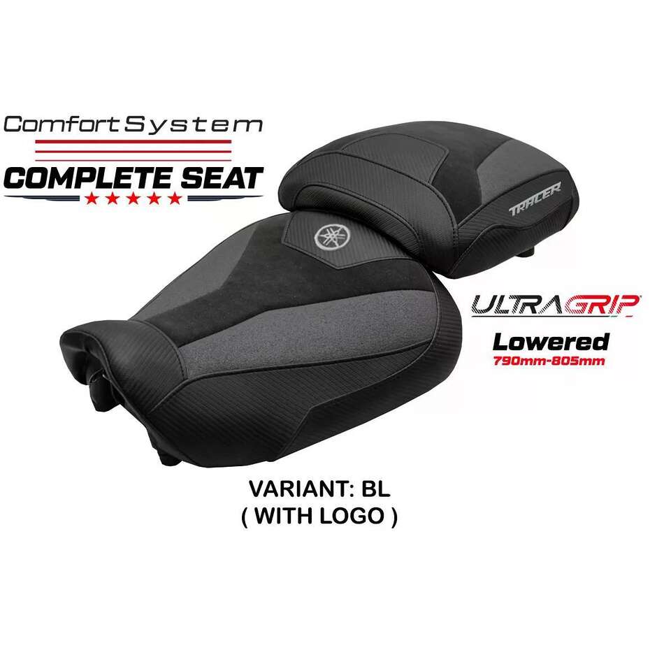 TPZ Italia Complete Seat Specific YamPer aha Tracer 9 / 9 GT 2021-2024 Model Naha Ultragrip Complete Comfort Seat - Lowered