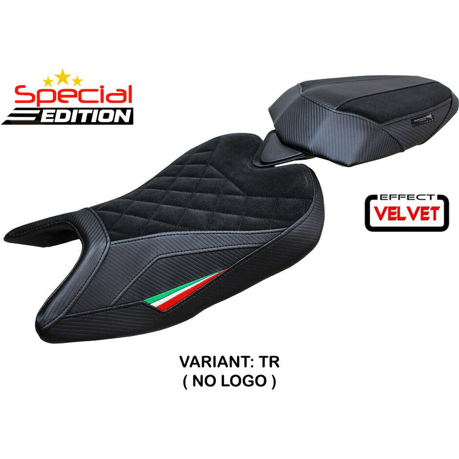 TPZ Italia Seat Cover Specific for Aprilia RS 457 2023-2025 Model Bezz Velvet Special Edition