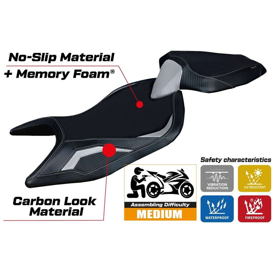 TPZ Italia Seat Cover Specific for Aprilia RS 660 2021-2025 Model Naxos Comfort System