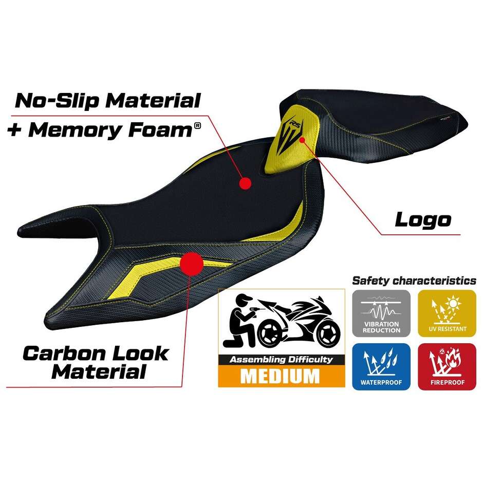 TPZ Italia Seat Cover Specific for Aprilia RS 660 2021-2025 Model Naxos Comfort System