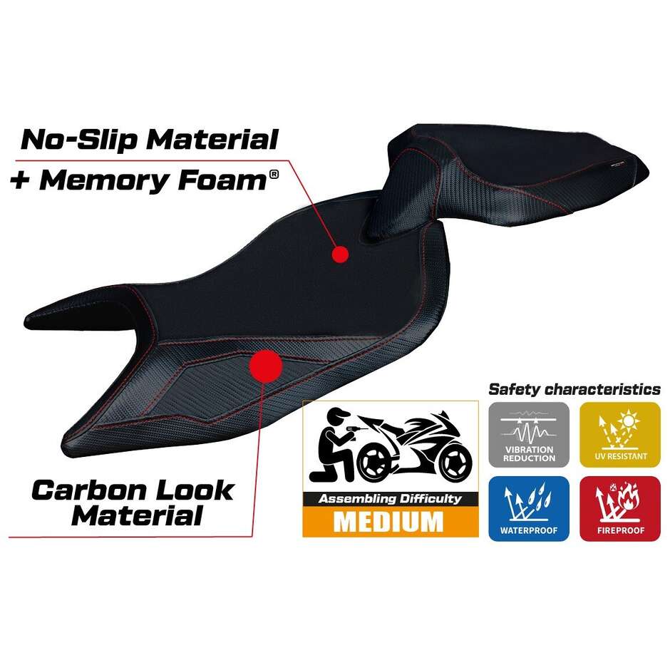 TPZ Italia Seat Cover Specific for Aprilia RS 660 2021-2025 Model Naxos Comfort System