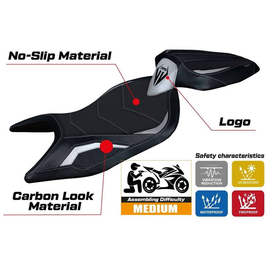TPZ Italia Seat Cover Specific for Aprilia RS 660 2021-2025 Model Naxos Ultragrip