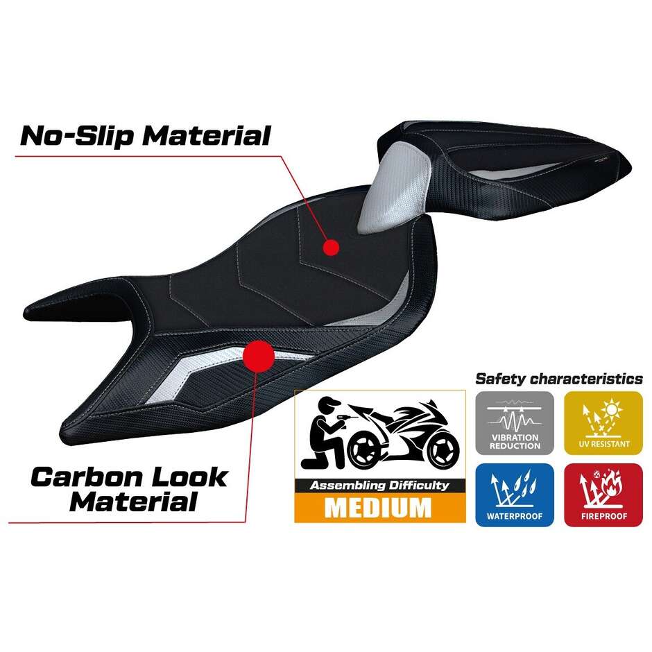 TPZ Italia Seat Cover Specific for Aprilia RS 660 2021-2025 Model Naxos Ultragrip