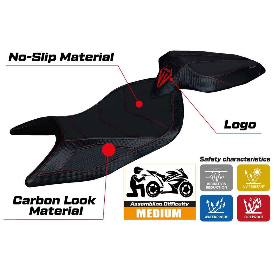 TPZ Italia Seat Cover Specific for Aprilia RS 660 2021-2025 Model Naxos Ultragrip