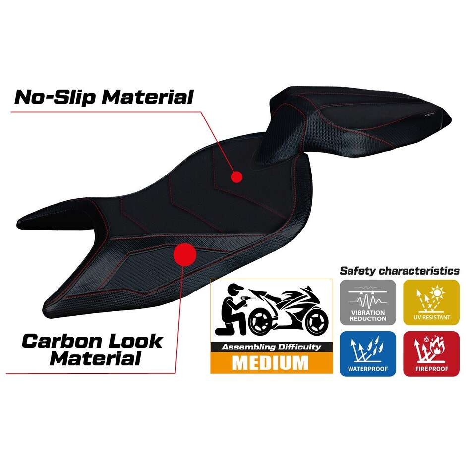TPZ Italia Seat Cover Specific for Aprilia RS 660 2021-2025 Model Naxos Ultragrip