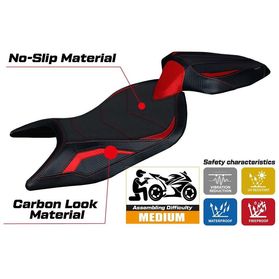 TPZ Italia Seat Cover Specific for Aprilia RS 660 2021-2025 Model Naxos Ultragrip