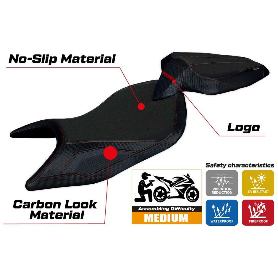 TPZ Italia Seat Cover Specific for Aprilia Tuono 660 2021-2024 Sparta Model