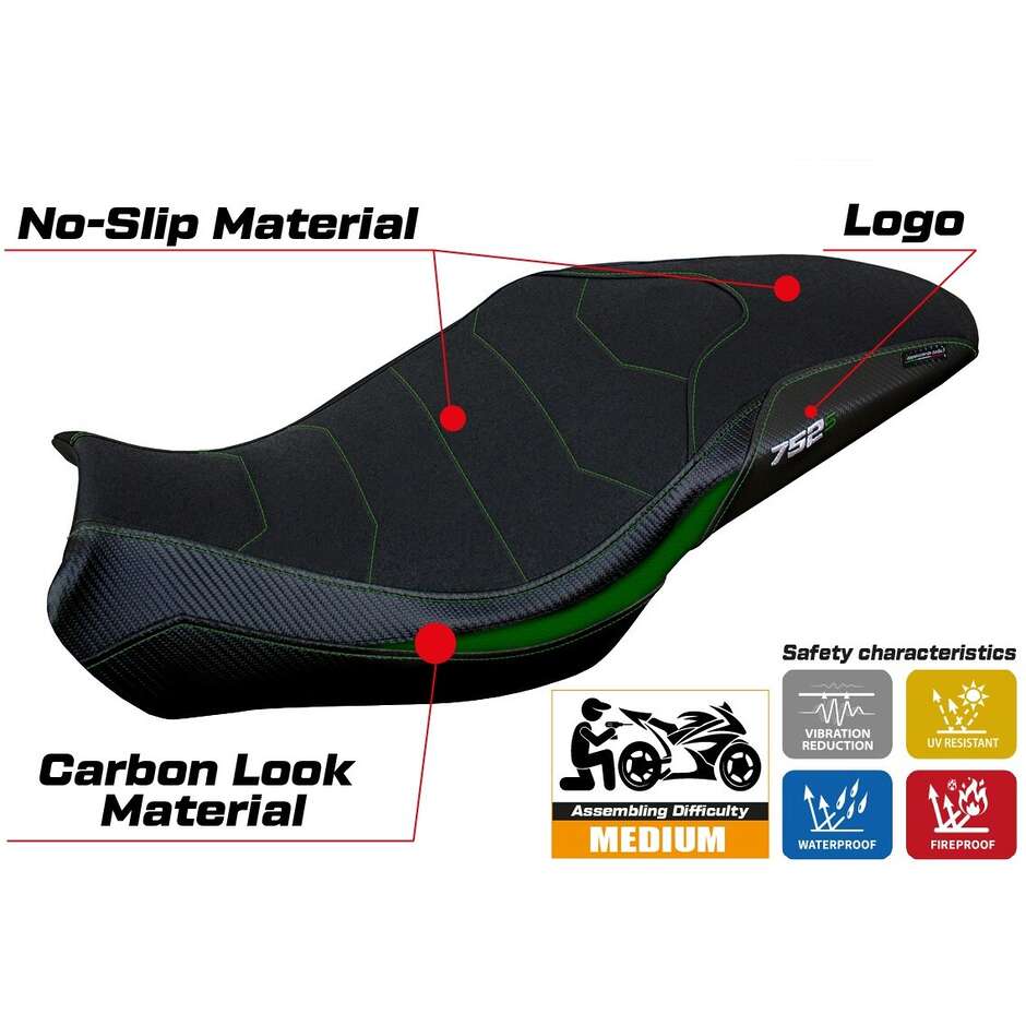 TPZ Italia Seat Cover Specific for Benelli 752 S 2019-2025 Lima Ultragrip Model