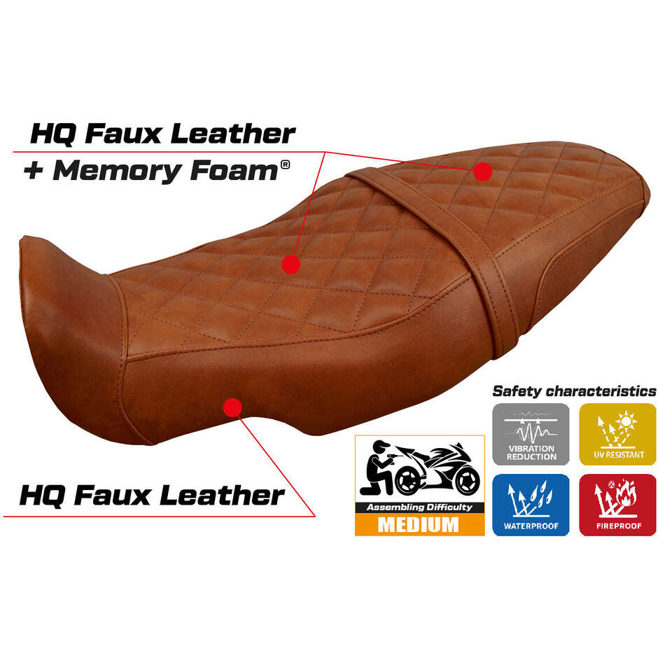 TPZ Italia Seat Cover Specific for Benelli Leoncino 800 2022-2025 Model Camberra Comfort System