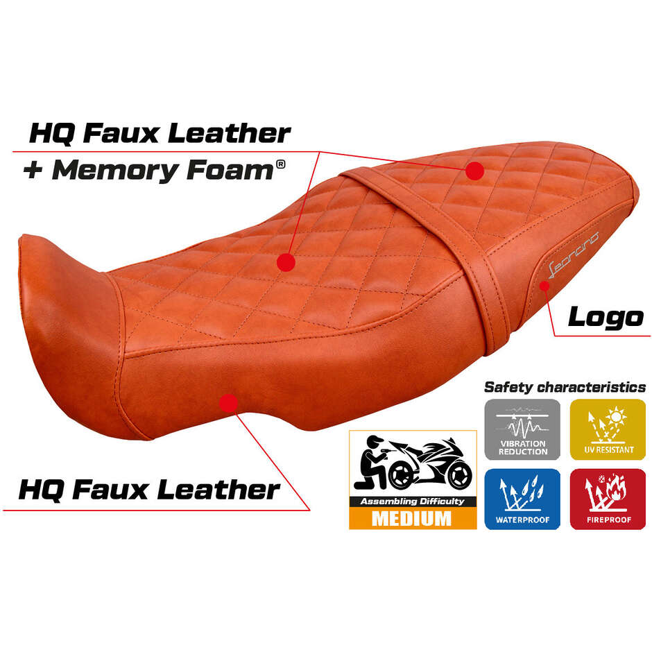 TPZ Italia Seat Cover Specific for Benelli Leoncino 800 2022-2025 Model Camberra Comfort System
