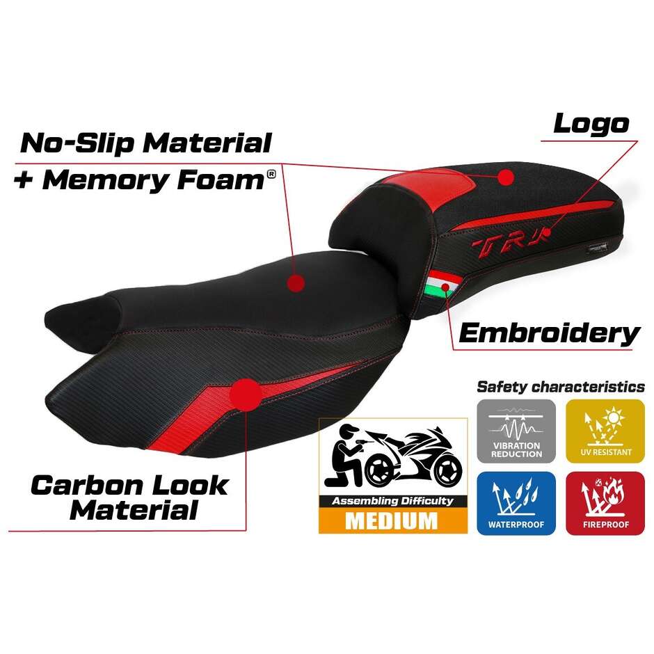 TPZ Italia Seat Cover Specific for Benelli TRK 502 2017-2025 Model Merida Comfort System