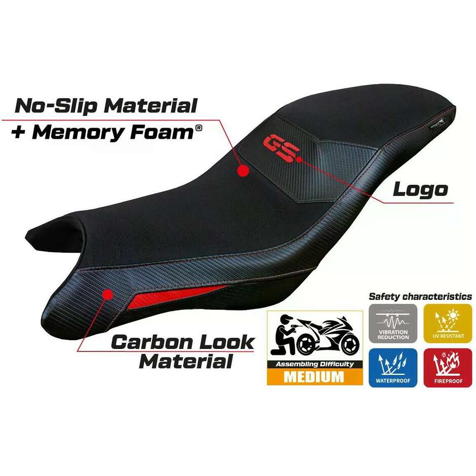 TPZ Italia Seat Cover Specific for BMW G 310 GS 2017-2025 Model Thiva Comfort System
