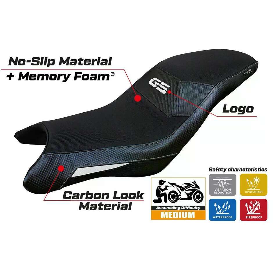 TPZ Italia Seat Cover Specific for BMW G 310 GS 2017-2025 Model Thiva Comfort System