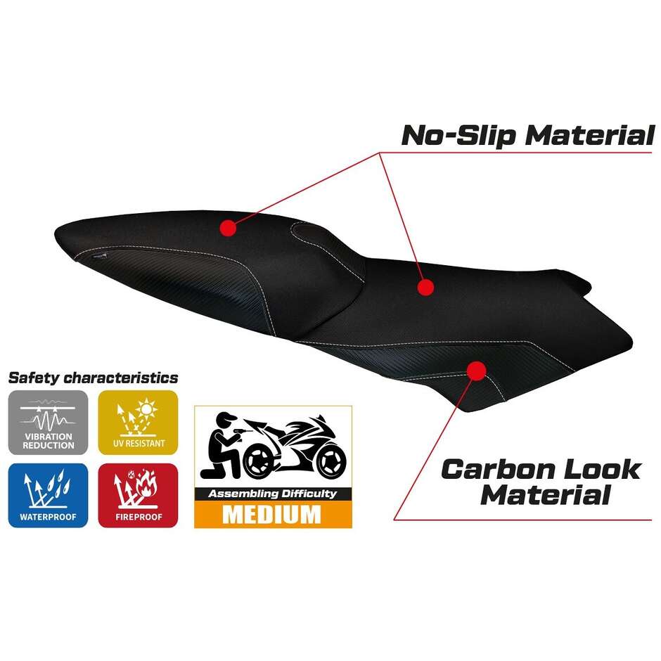 TPZ Italia Seat Cover Specific for BMW K 1200 S 2004 - 2008 Model Lariano 2