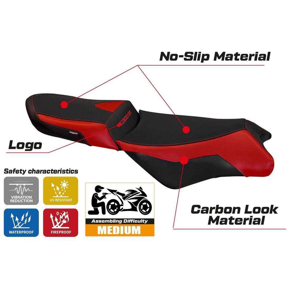 TPZ Italia Seat Cover Specific for BMW K 1300 GT 2009 - 2011 Model Anapa 1 Comfort System