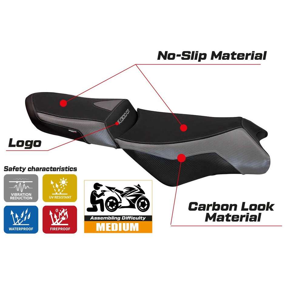 TPZ Italia Seat Cover Specific for BMW K 1300 GT 2009 - 2011 Model Banff 1