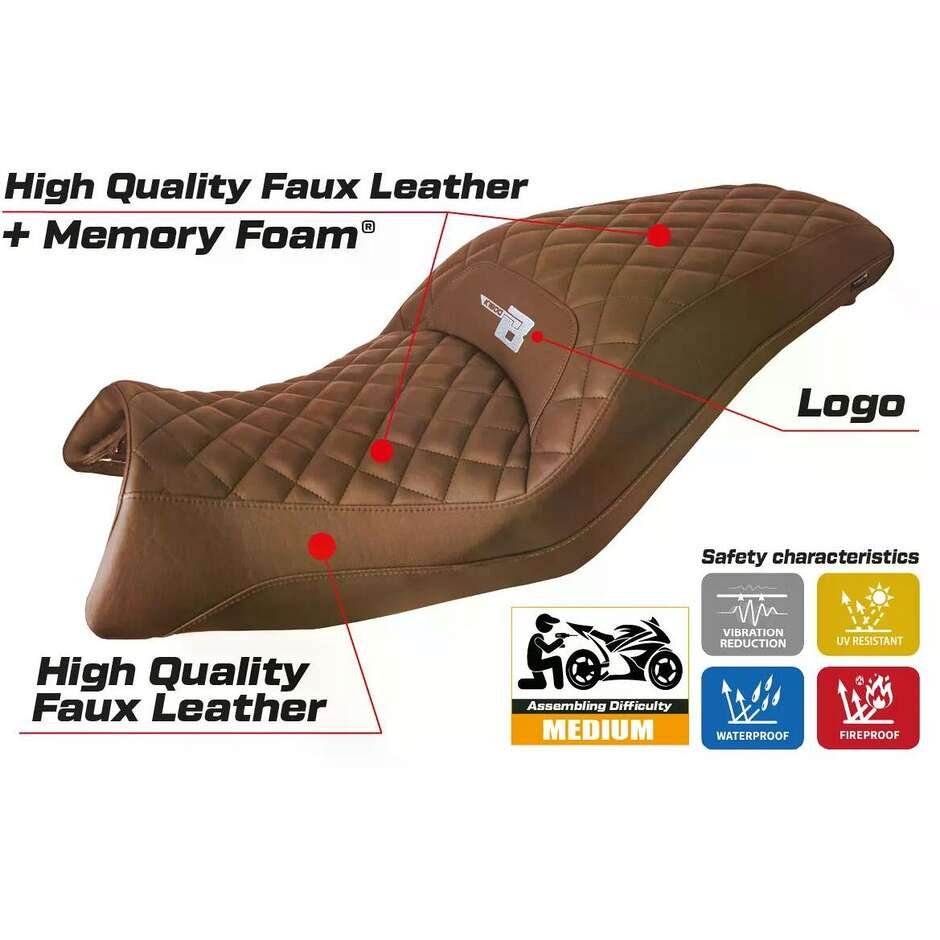 TPZ Italia Seat Cover Specific for BMW K 1600 B 2022-2025 Model Brema Comfort System