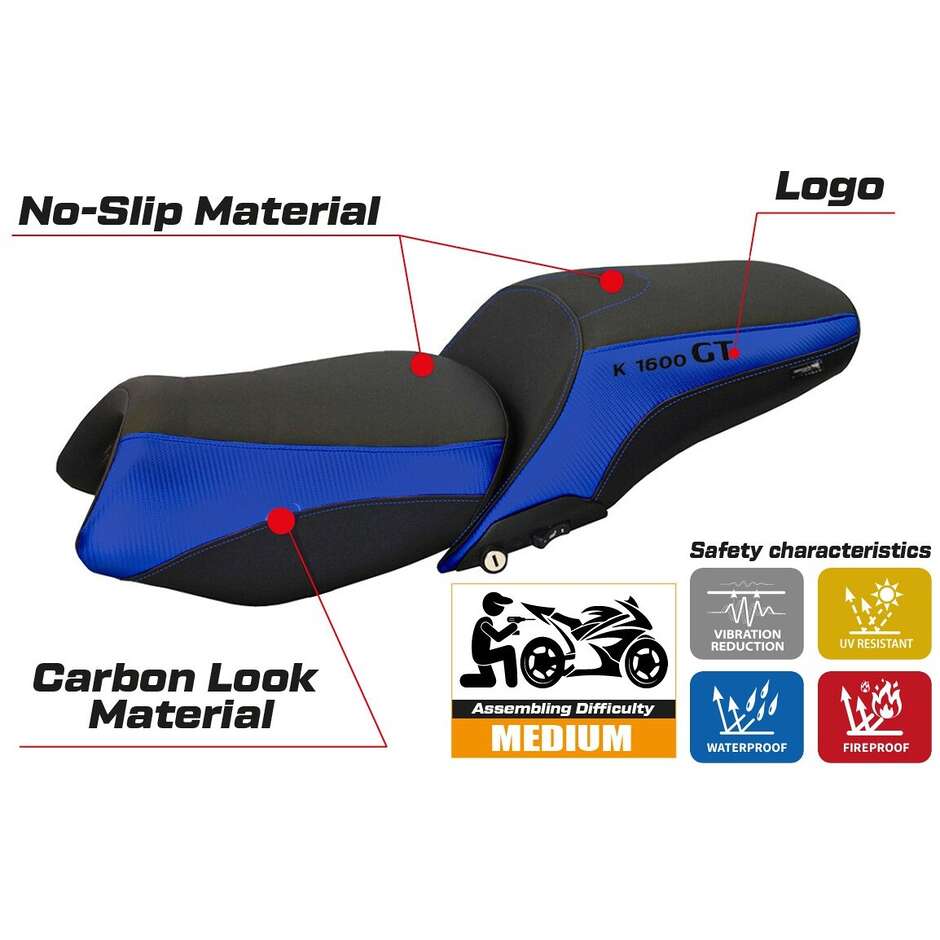 TPZ Italia Seat Cover Specific for BMW K 1600 GT 2010-2025 Model Tropea Color