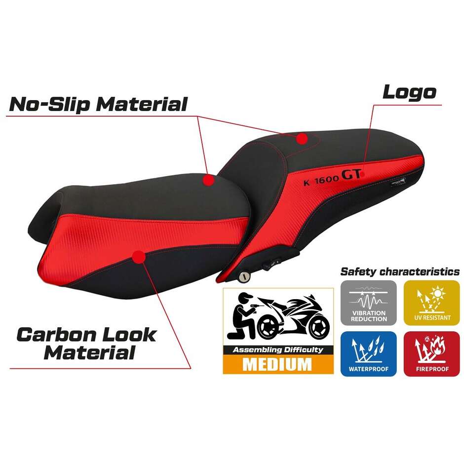 TPZ Italia Seat Cover Specific for BMW K 1600 GT 2010-2025 Model Tropea Color