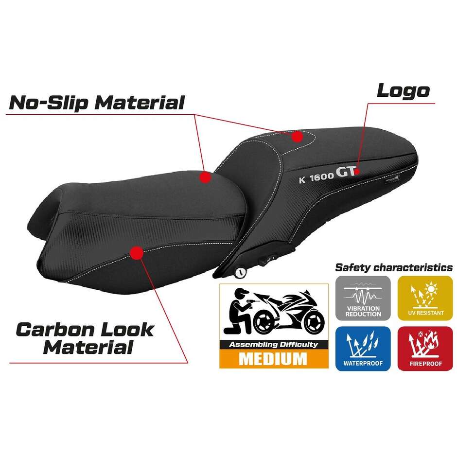 TPZ Italia Seat Cover Specific for BMW K 1600 GT 2010-2025 Model Tropea Color