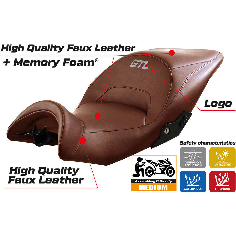TPZ Italia Seat Cover Specific for BMW K 1600 GTL 2010-2025 Model Lithia Comfort System