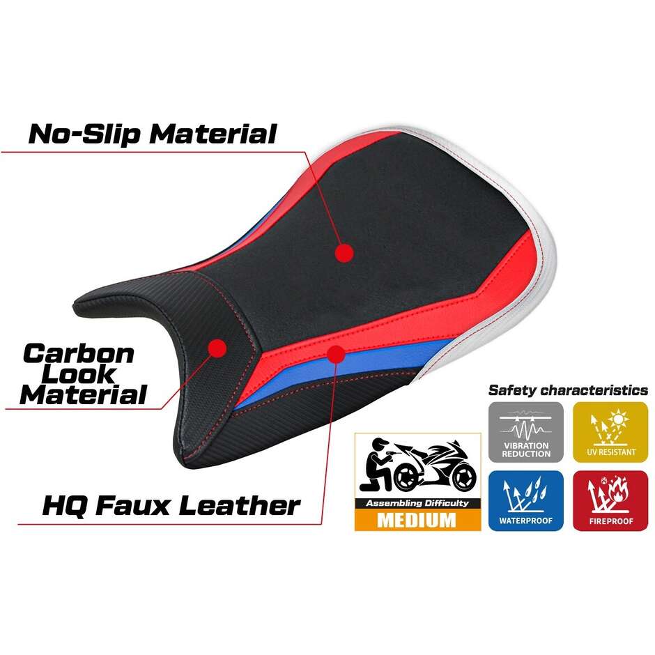 TPZ Italia Seat Cover Specific for BMW M 1000 R 2022-2025 Model Nerja Ultragrip