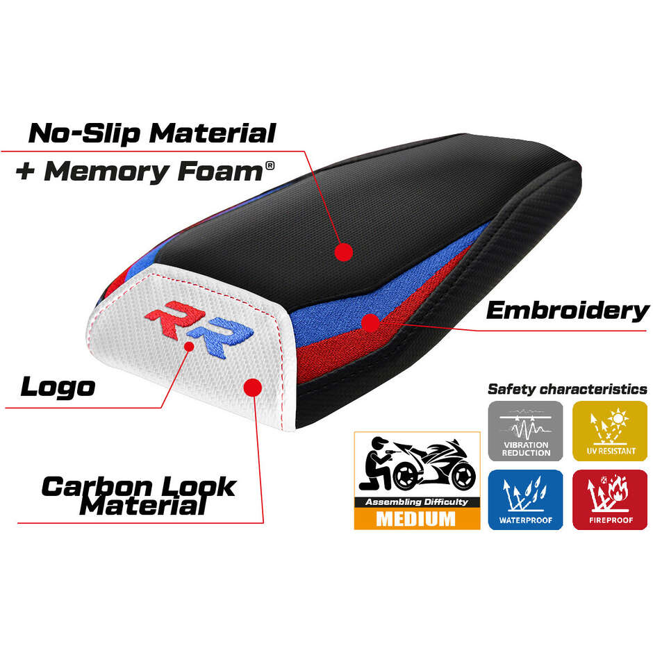 TPZ Italia Seat Cover Specific for BMW M 1000 RR 2021 - 2022 Model Dresden Comfort System