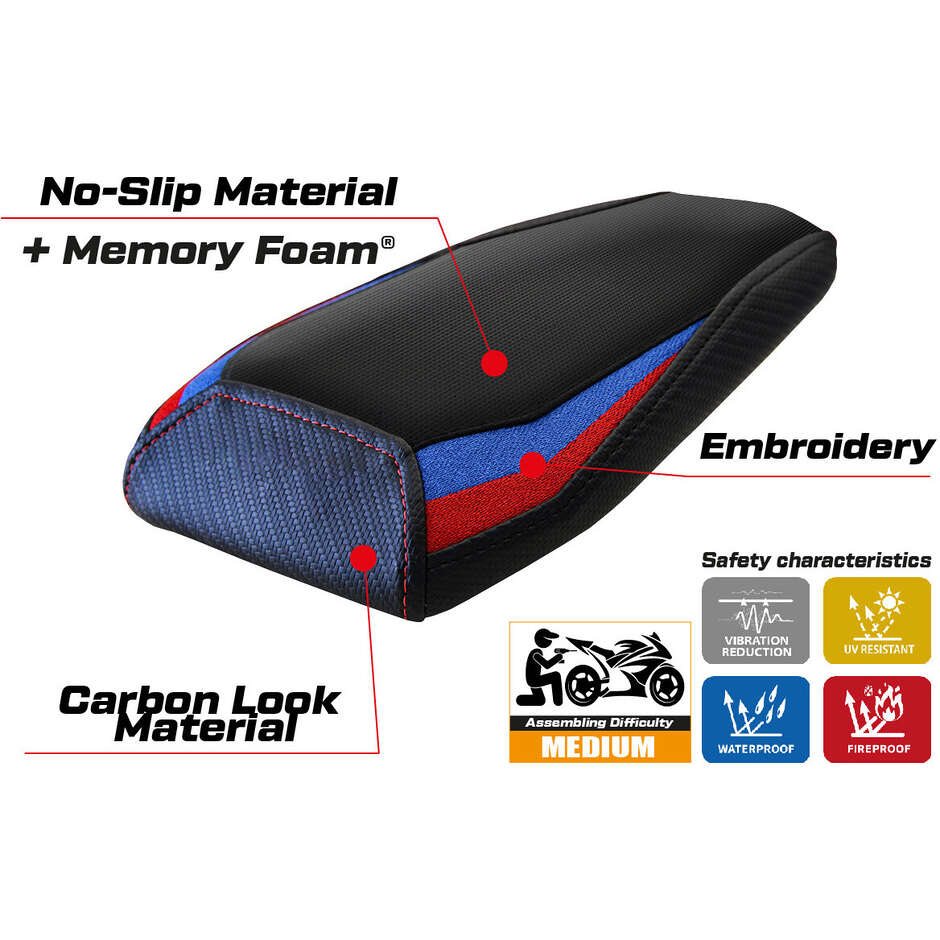 TPZ Italia Seat Cover Specific for BMW M 1000 RR 2021 - 2022 Model Dresden Comfort System