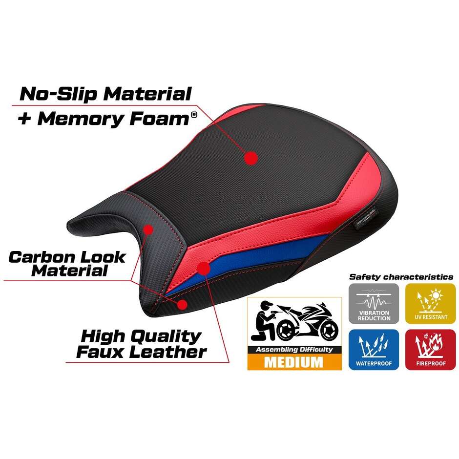 TPZ Italia Seat Cover Specific for BMW M 1000 RR 2023-2025 Model Melk Comfort System