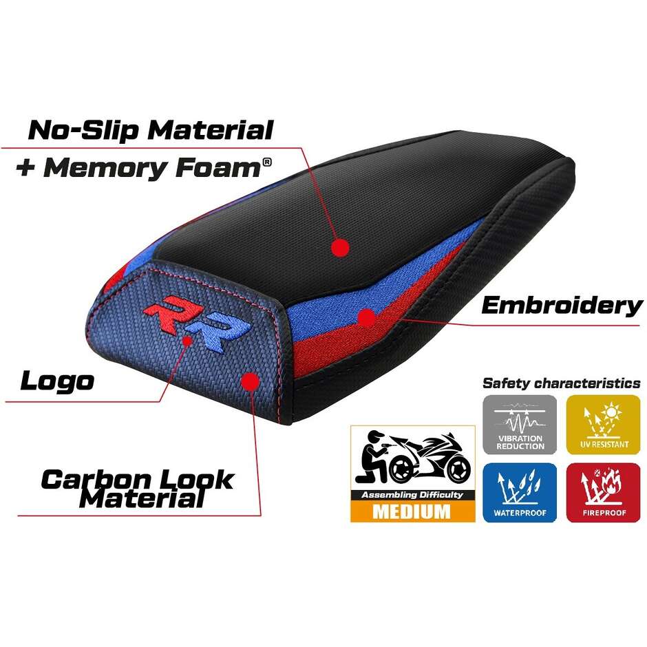 TPZ Italia Seat Cover Specific for BMW M 1000 RR 2023-2025 Model Riesa Comfort System