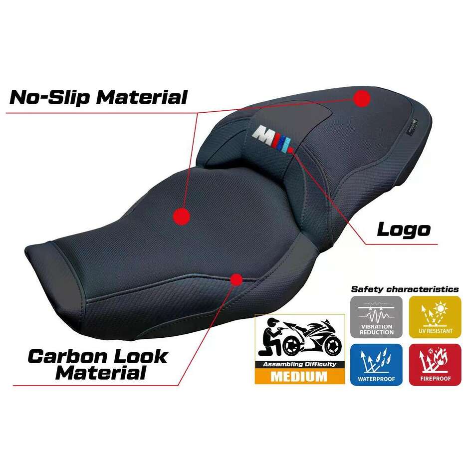 TPZ Italia Seat Cover Specific for BMW M 1000 XR 2024-2025 Graz Model