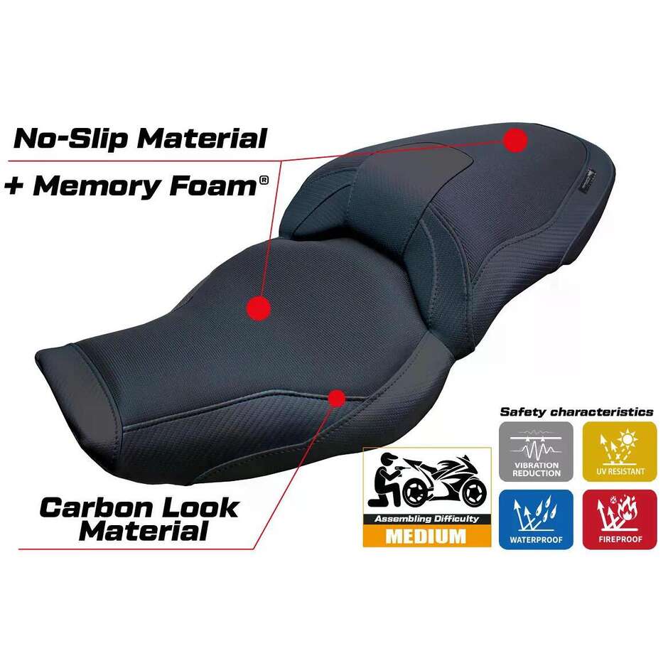 TPZ Italia Seat Cover Specific for BMW M 1000 XR 2024-2025 Model Graz Comfort System