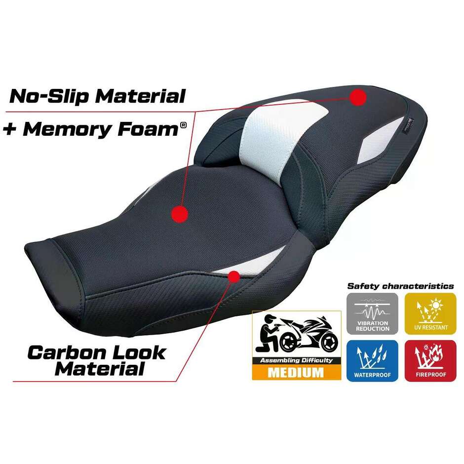 TPZ Italia Seat Cover Specific for BMW M 1000 XR 2024-2025 Model Graz Comfort System