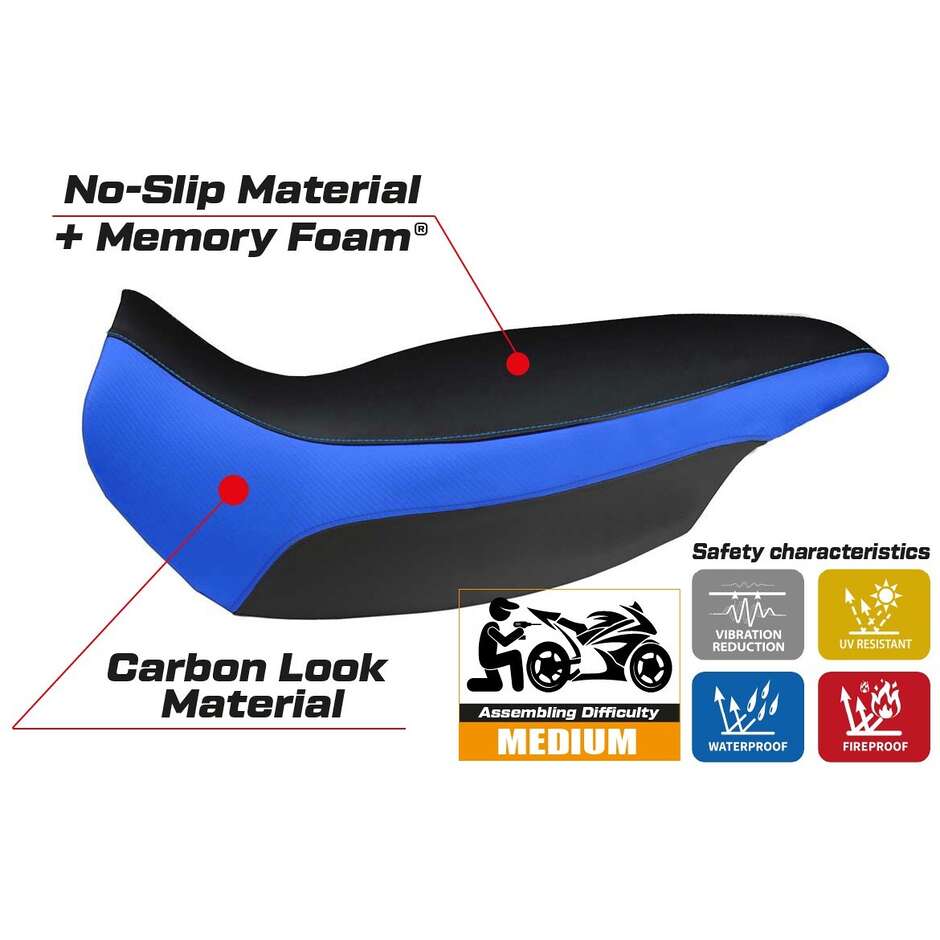 TPZ Italia Seat Cover Specific for BMW R 1150 GS Adventure 2002 - 2006 Model Giarre Comfort System