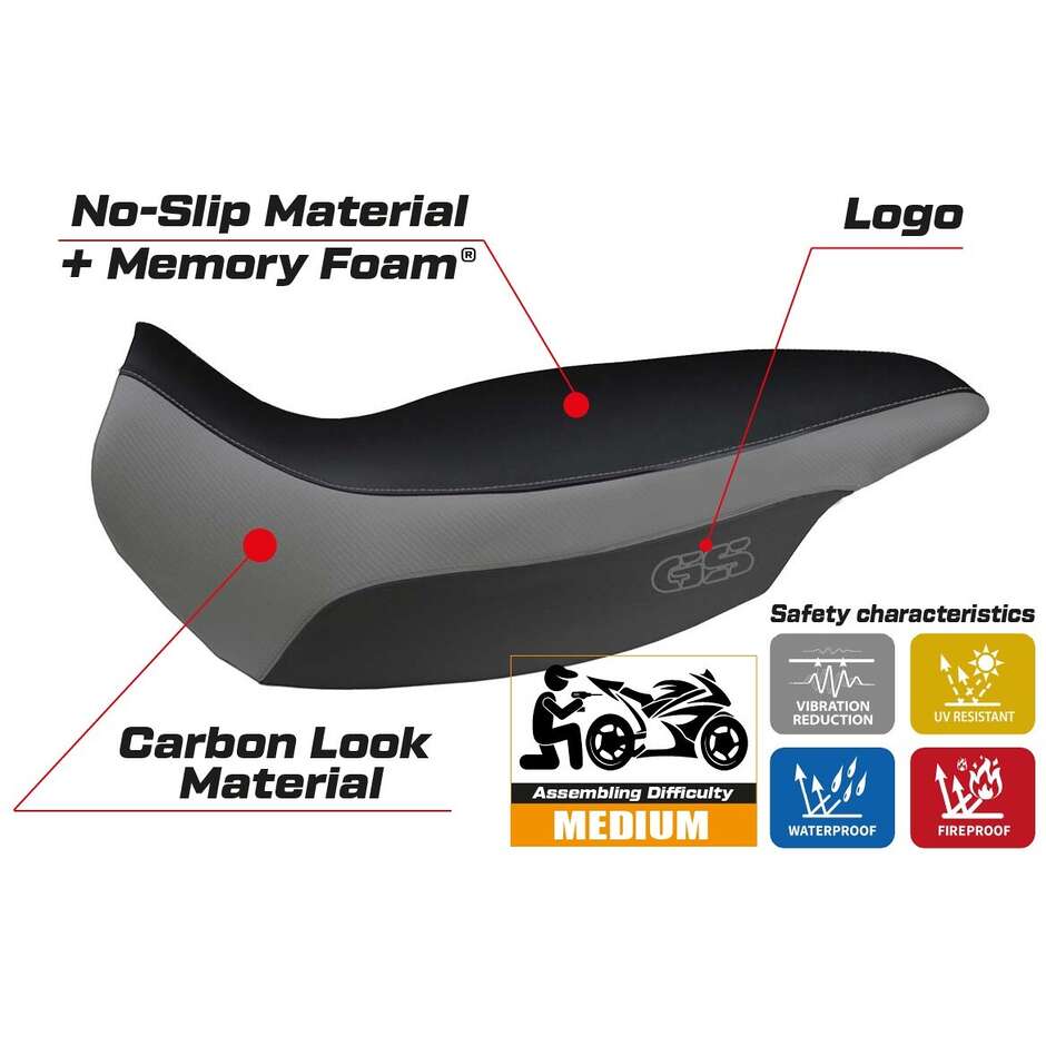 TPZ Italia Seat Cover Specific for BMW R 1150 GS Adventure 2002 - 2006 Model Giarre Comfort System