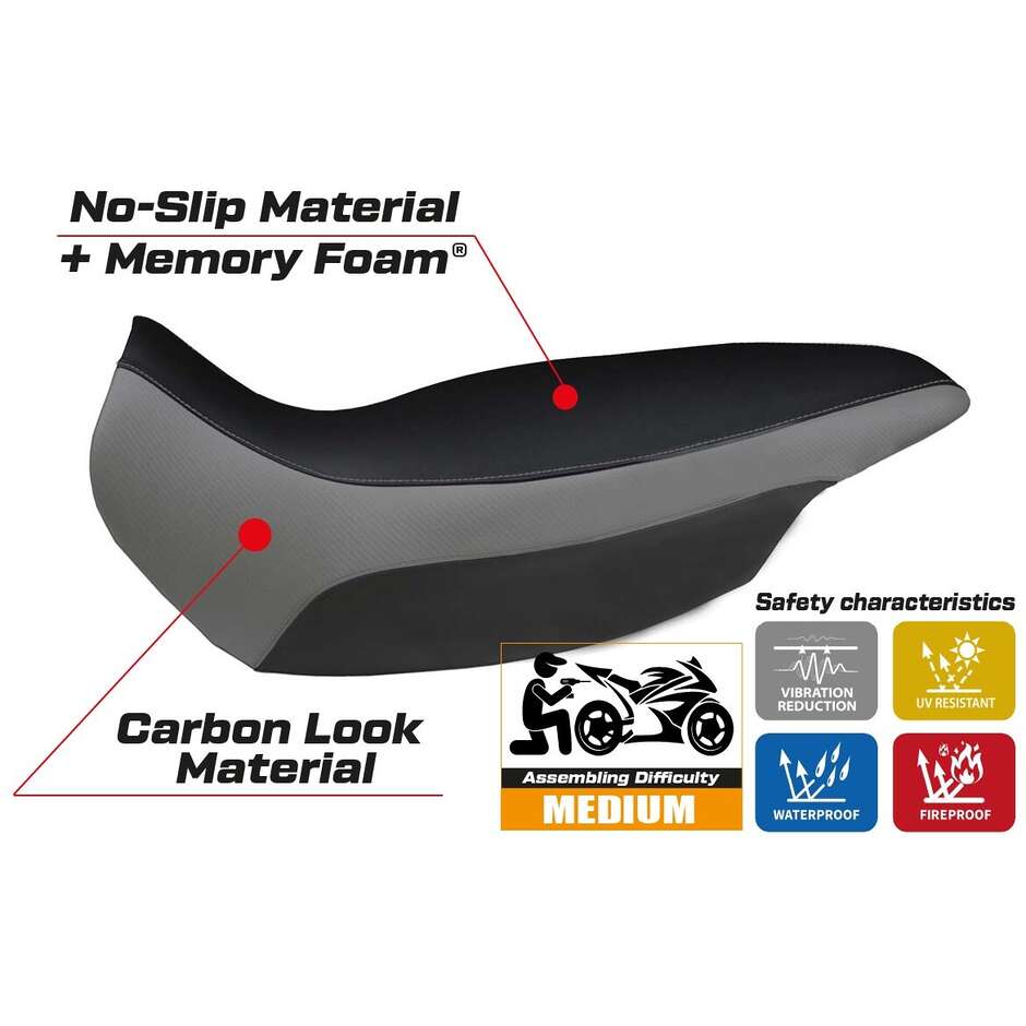 TPZ Italia Seat Cover Specific for BMW R 1150 GS Adventure 2002 - 2006 Model Giarre Comfort System