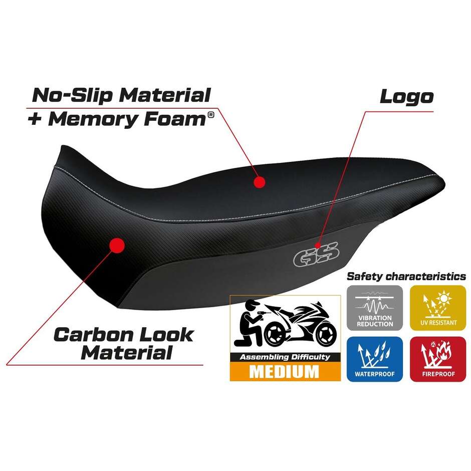 TPZ Italia Seat Cover Specific for BMW R 1150 GS Adventure 2002 - 2006 Model Giarre Comfort System