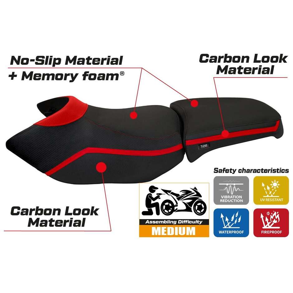 TPZ Italia Seat Cover Specific for BMW R 1200 GS Adventure 2006 - 2012 Model Ionia 4 Comfort System