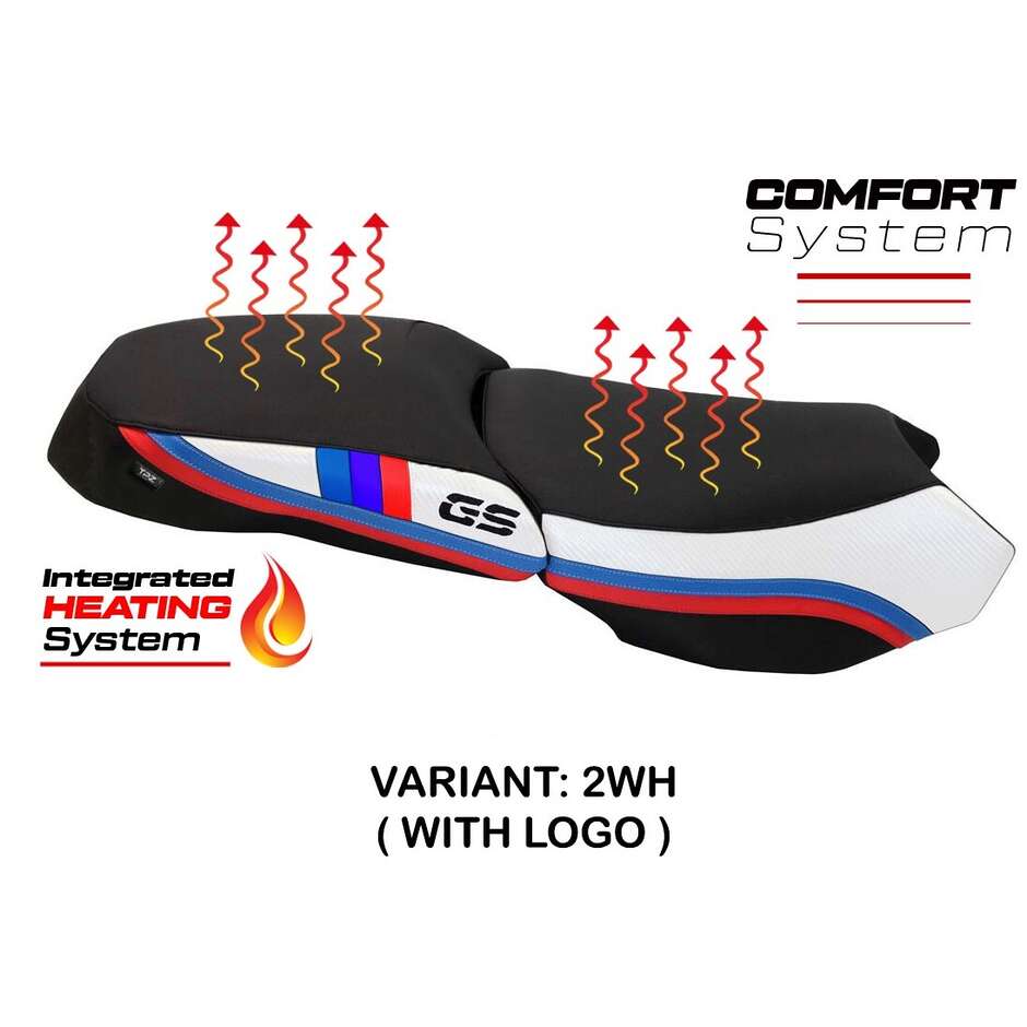 TPZ Italia Seat Cover Specific for BMW R 1200 GS Adventure 2013 - 2018 Model Heating Comfort System