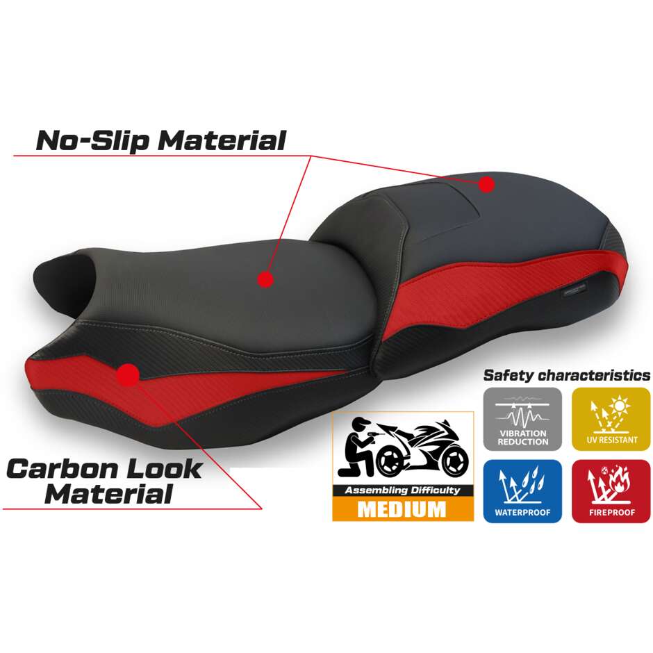 TPZ Italia Seat Cover Specific for BMW R 1250 GS 2019 - 2023 Dobbiaco Model