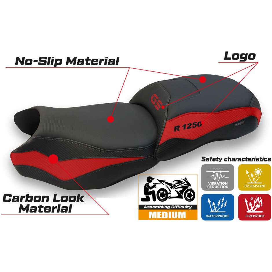 TPZ Italia Seat Cover Specific for BMW R 1250 GS 2019 - 2023 - Heating Comfort System