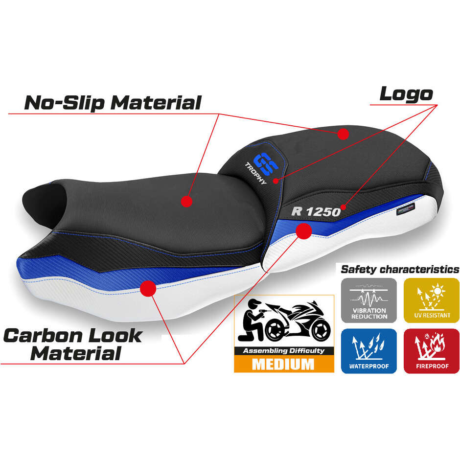 TPZ Italia Seat Cover Specific for BMW R 1250 GS 2019 - 2023 Linxi Model