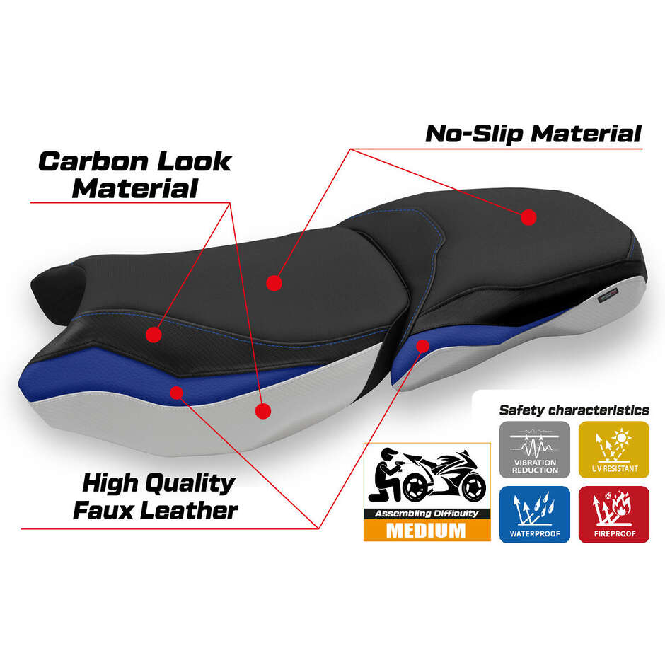 TPZ Italia Seat Cover Specific for BMW R 1250 GS Adventure 2019 - 2024 Gignese Model