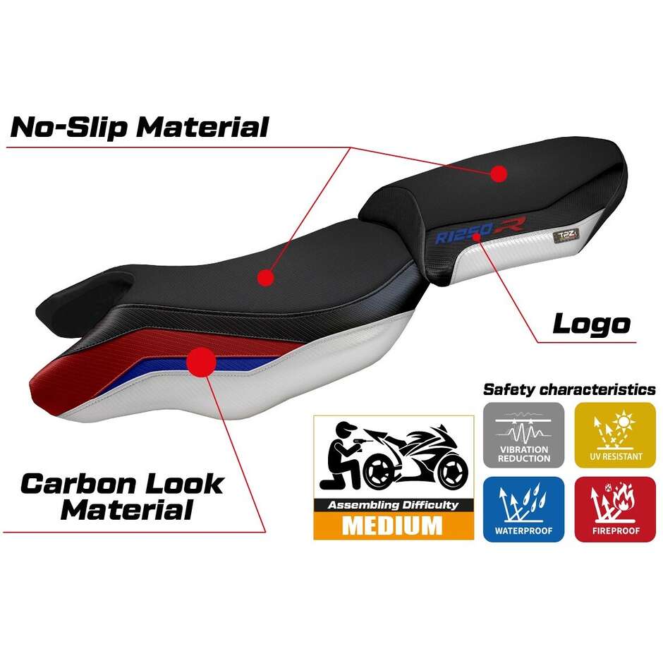 TPZ Italia Seat Cover Specific for BMW R 1250 R 2019-2025 Model Puma Special Color